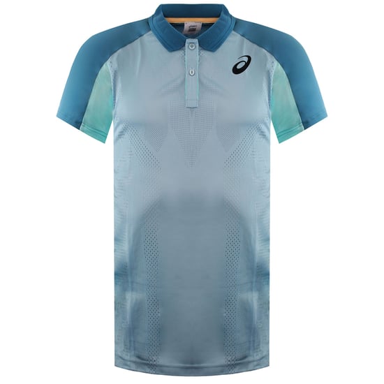 Asics Match Actibreeze Herren Blau Tennis Polo-Shirt - Image 1