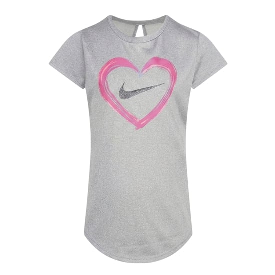 Nike - T-Shirt und Shorts für Mädchen, kurzärmlig (Grau/Pink) - Image 2