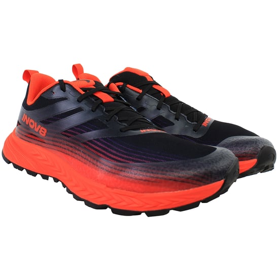 Inov-8 Trailfly Speed Herren Schwarz/Feuriges Rot Laufschuhe (Breite Passform) - Image 2