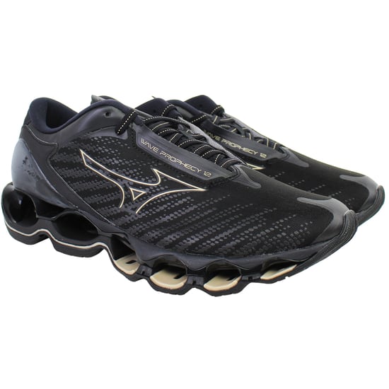 Mizuno Wave Prophecy 12 Herren Schwarz Laufschuhe - Image 2