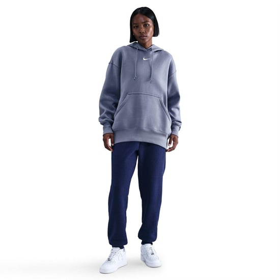 Nike - Kapuzenpullover für Damen, Zum Überziehen, Fleece, Übergroß (Indigoblau) - Image 3