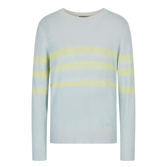 Emporio Armani EA7 - Sweatshirt für Herren, Langärmlig (Hellblau/Gelb) - Image 2