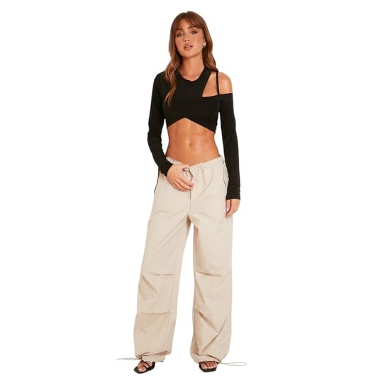 Missy Empire - Cargo-Hose für Damen (Beige) - Image 2