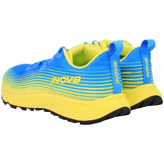 Inov-8 Trailfly Herren Lauf Schuhe Blau/Gelb - Image 3