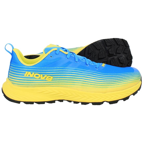 Inov-8 Trailfly Herren Lauf Schuhe Blau/Gelb - Image 4