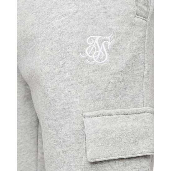 SikSilk - Cargo Jogginghosen für Herren (Grau meliert) - Image 3