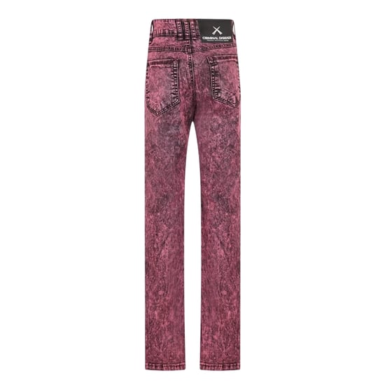 Criminal Damage - "SOS" Jeans für Herren (Burgunderrot) - Image 2