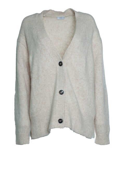 Geschlossene, beige Strickjacke - Image 1
