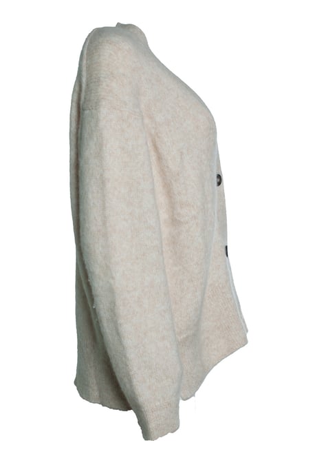 Geschlossene, beige Strickjacke - Image 2