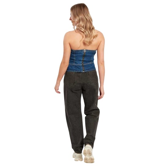Influence - Korsett Top für Damen, Schößchen, Tailliert und ausgestellt (Blau) - Image 2