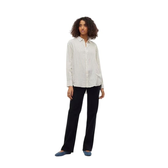Vero Moda Gestreiftes Langarmhemd für Damen/Damen (Schneeweiß (Farbe)) - Image 1