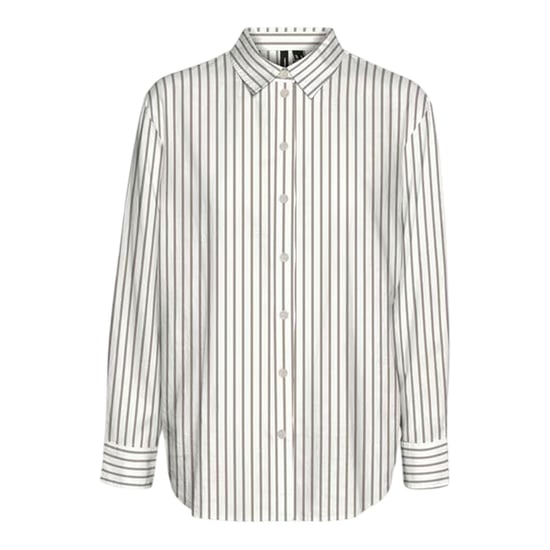 Vero Moda Gestreiftes Langarmhemd für Damen/Damen (Schneeweiß (Farbe)) - Image 2