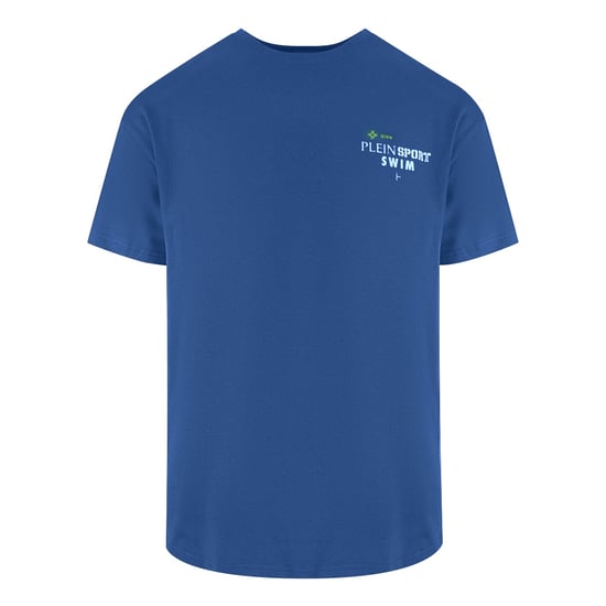 Geo Kurzarm-Logo-T-Shirt in Dunkelblau - Image 1