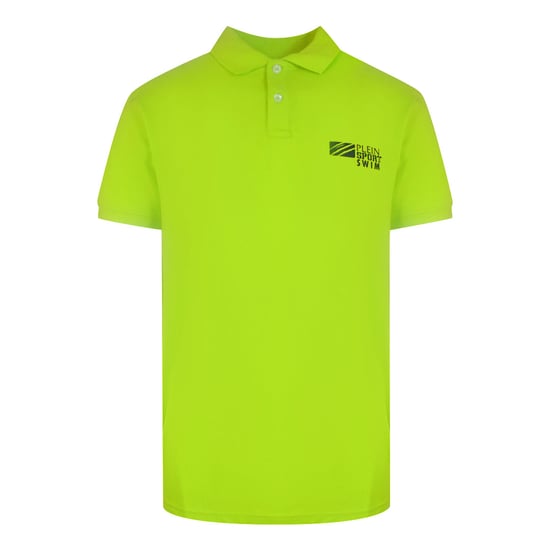 Basic Kurzarmkragen-Logo-Polo-Shirt in Gelb - Image 1