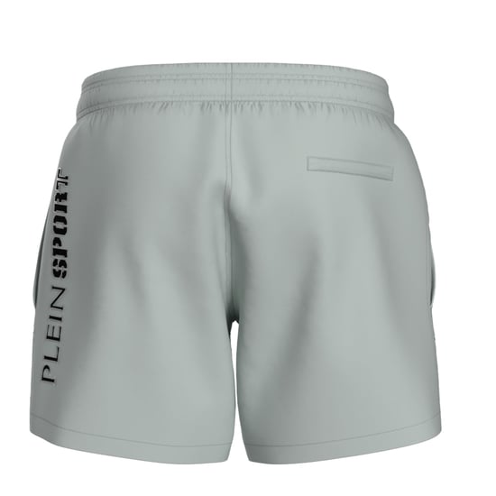 Wassertiger Logo Boardshorts Badehose in Hellgrau - Image 2