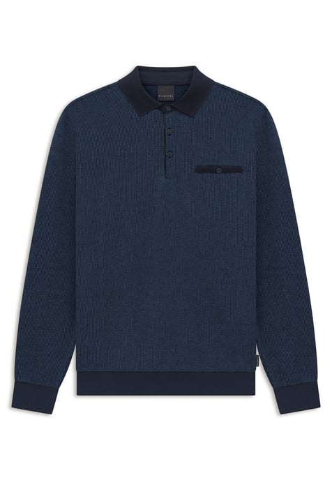 Bugatti Herren Polo-Shirt Brusttasche Kontraststreifen - Image 4
