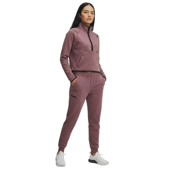 Under Armour - "Unstoppable" Sweatshirt für Damen, mit kurzem Reißverschluss, Fleece (Weinrot) - Image 1
