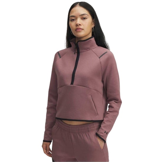 Under Armour - "Unstoppable" Sweatshirt für Damen, mit kurzem Reißverschluss, Fleece (Weinrot) - Image 2