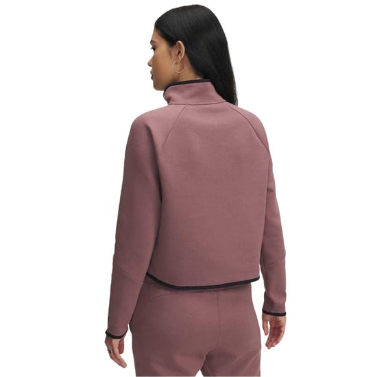 Under Armour - "Unstoppable" Sweatshirt für Damen, mit kurzem Reißverschluss, Fleece (Weinrot) - Image 3