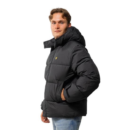 Lyle & Scott Kapuzenpufferjacke, Schwarz - Image 1