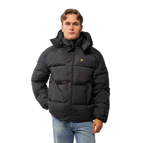 Lyle & Scott Kapuzenpufferjacke, Schwarz - Image 3
