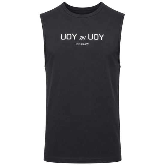 BoxRaw Du gegen Dich Herren Schwarzes Muskelshirt - Image 1