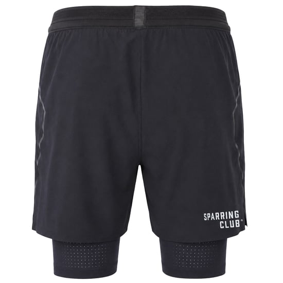 BoxRaw Sparring Club 2in1 Herren Schwarz Shorts - Image 3