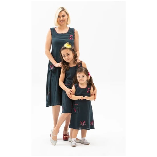 Ärmelloses Burçak Midi Sommerkleid aus Shile-Stoff Petrol - Image 5