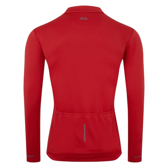 dhb - Radfahr-Trikot für Herren, Thermisches Material, Langärmlig (Kirschrot) - Image 2