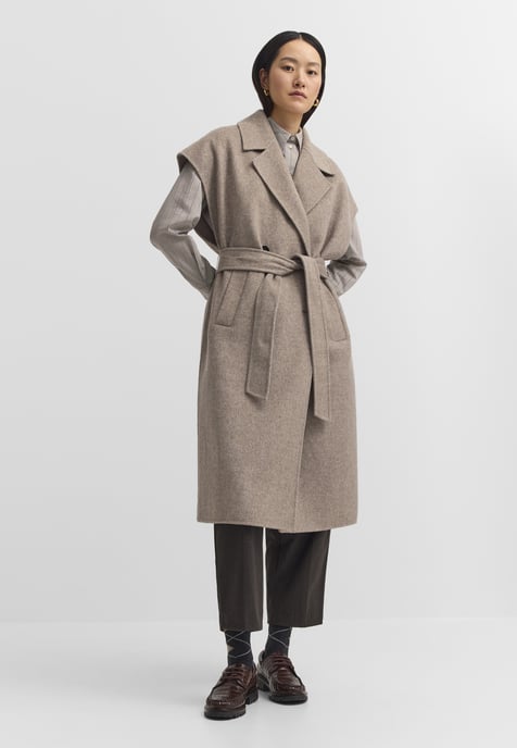 Bugatti Damen Weste Doubleface Wollmix Gürtel - Image 3