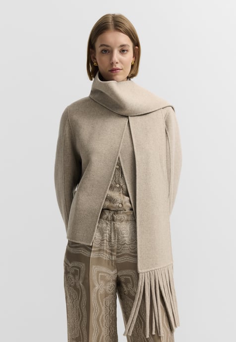 Bugatti Damen Blazer Doubleface Wollmix Schal - Image 1