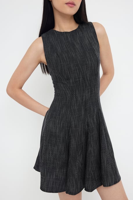 Damen Unifarbenes kurzes/mini ärmelloses Freizeit-Skaterkleid - Image 2