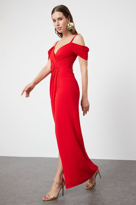 Unifarbenes, kurzes Maxikleid für Damen, ideal für Abschlussball oder Abiball, normale Passform, Abend- und Ballkleid - Image 2