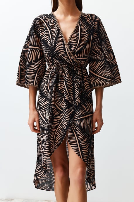 Damen-Midikleider mit Ethno-Muster und kurzem Strandkleid in regulärer Passform - Image 3