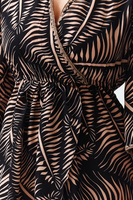 Damen-Midikleider mit Ethno-Muster und kurzem Strandkleid in regulärer Passform - Image 4