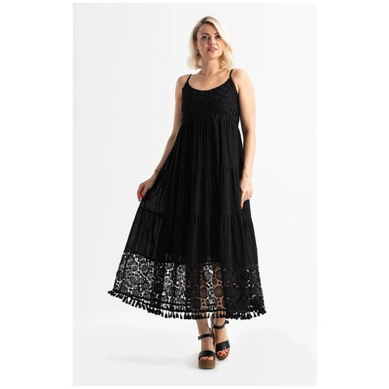 Didem Langes Sommerkleid in Schwarz, aus Träger-Şile-Stoff gefertigt - Image 4