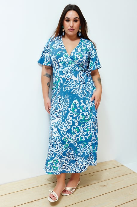 Curve Damen-Kleider mit Blumenmuster, lang/kurz, lässig, bequem, in großen Größen - Image 2