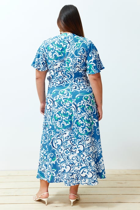 Curve Damen-Kleider mit Blumenmuster, lang/kurz, lässig, bequem, in großen Größen - Image 5