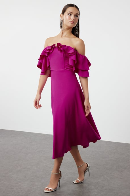 Kurzes, gerades, figurbetontes Midikleid in Rosa für Damen, ideal für Abschlussfeiern oder Ballabende - Image 6
