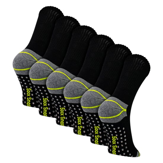 6 Paar Herren Rutschfeste Arbeitssocken | Atmungsaktive Durable Stiefelsocken mit Grips - Image 1