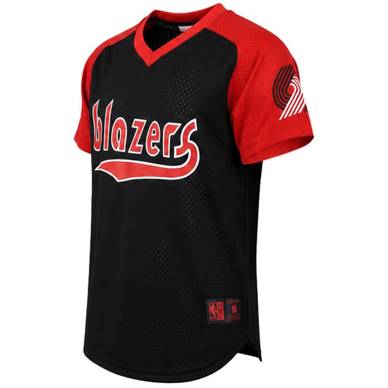 Mitchell & Ness NBA Portland Trail Blazers Final Seconds Mesh Herren Schwarz T-Shirt - Image 2