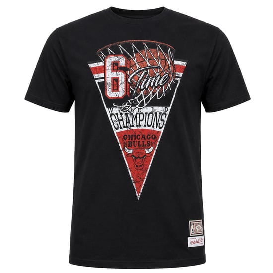 Mitchell & Ness NBA Chicago Bulls Wimpel Herren Schwarz T-Shirt - Image 1