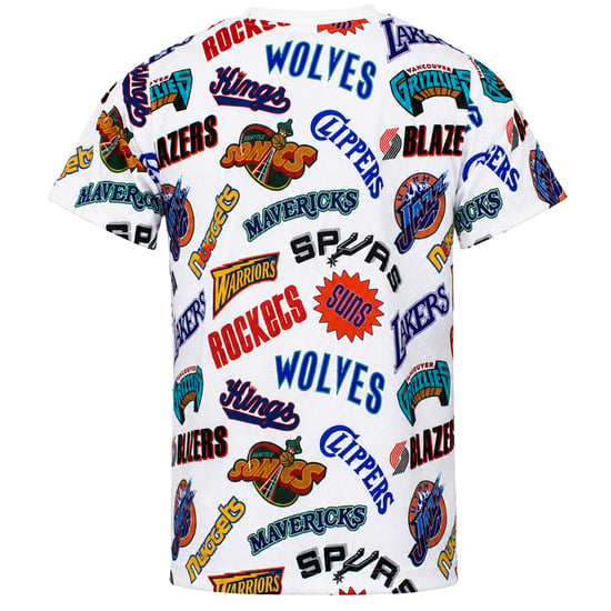 Mitchell & Ness All Over Western Team Logo Herren Weißes T-Shirt - Image 2