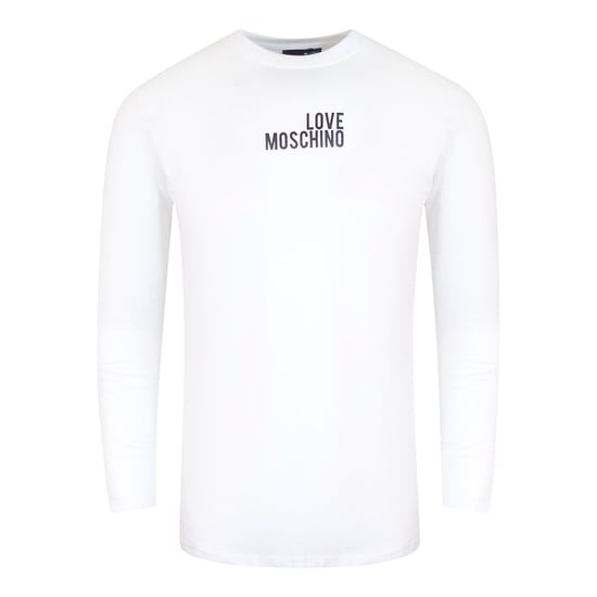 Love Moschino Langarm-t-shirt Mit Auffälligem Logo, Weiß - Image 1