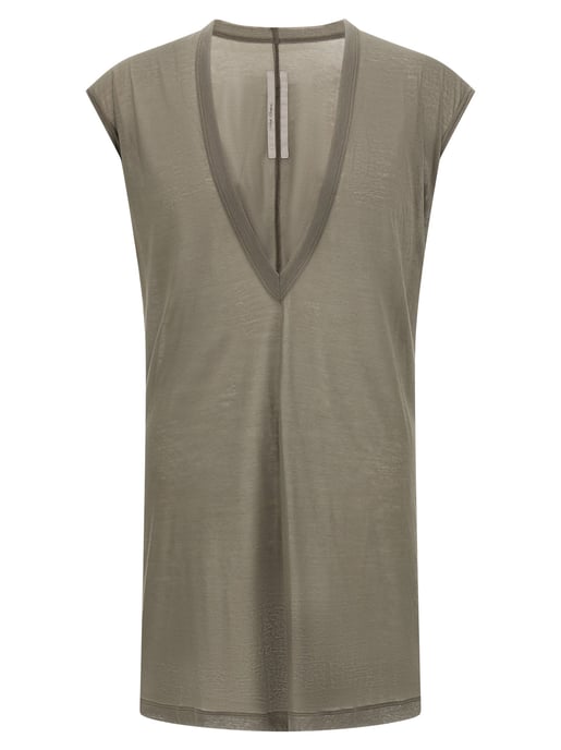 Rick Owens Graues Baumwoll-T-Shirt - Image 1