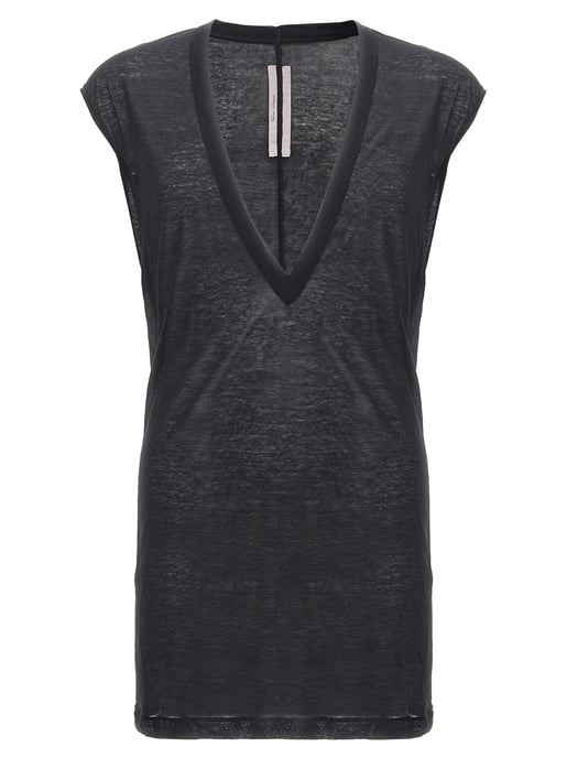 Rick Owens Schwarzes Baumwoll-T-Shirt - Image 1