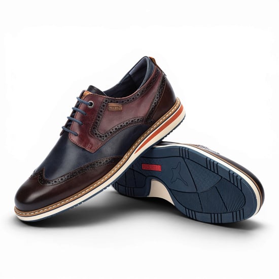 Pikolinos Herren Braune Burgundfarbene Leder-Brogue-Schnürschuhe Oxford – Avila - Image 5