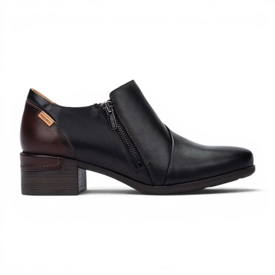 Pikolinos Schwarze Lederschuhe mit niedrigem Absatz für Damen – Malaga - Image 1