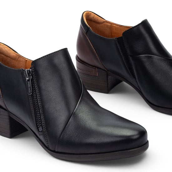 Pikolinos Schwarze Lederschuhe mit niedrigem Absatz für Damen – Malaga - Image 5
