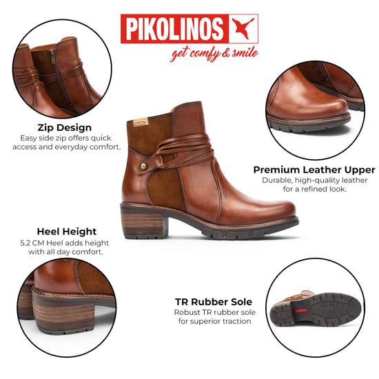 Pikolinos Braune Lederstiefel mit Reißverschluss – San Sebastia - Image 2